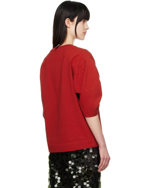 Dries Van Noten レッド タック トップス Red