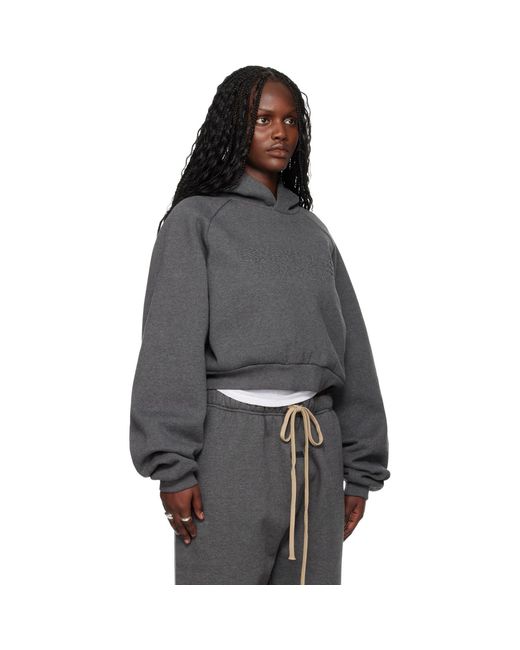 Fear Of God Black Holiday Embossed 90S Raglan Hoodie