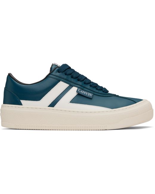メンズ Lanvin ブルー Cash レザースニーカー Blue
