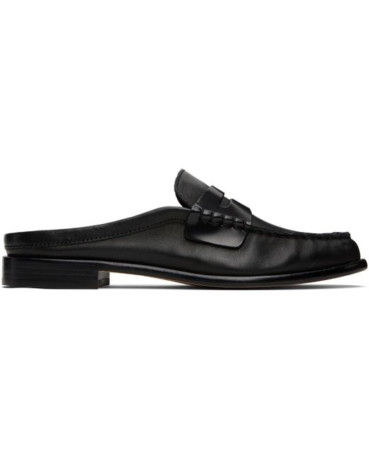 Rag & Bone Black Carter Leather Mule Loafers