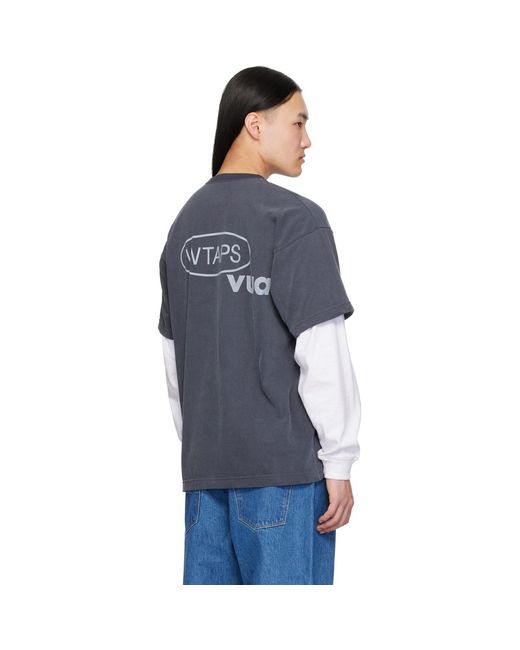 (w)taps Blue Sldr Long Sleeve T-Shirt for men