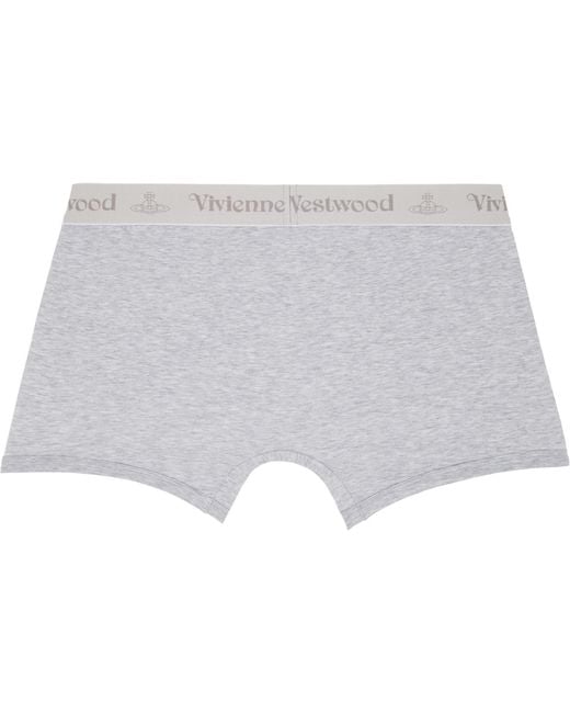 Vivienne Westwood Gray Two-Pack Cotton Boxer Briefs for men