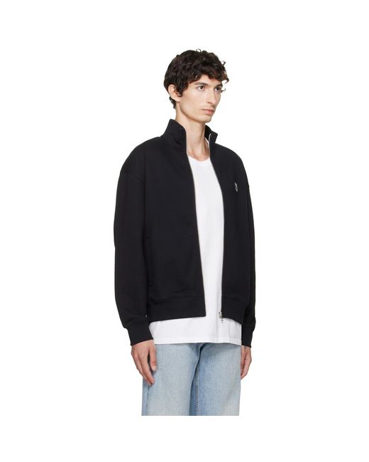 Maison Kitsuné Black Fox Head Zipped Comfort Sweatshirt for men