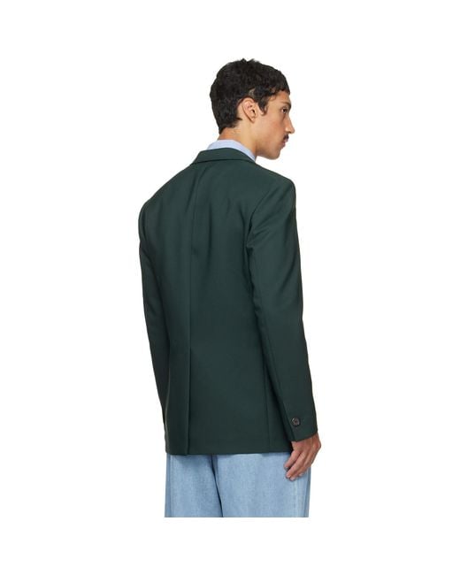 Marni Green Twill Blazer for men