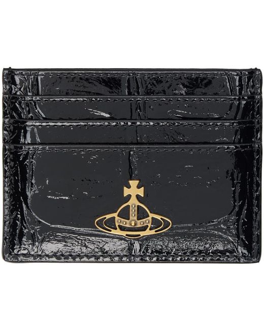 Vivienne Westwood Black Flat Card Holder for men