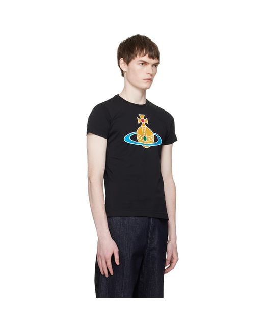 Vivienne Westwood Black Oversized Orb Peru T-Shirt for men