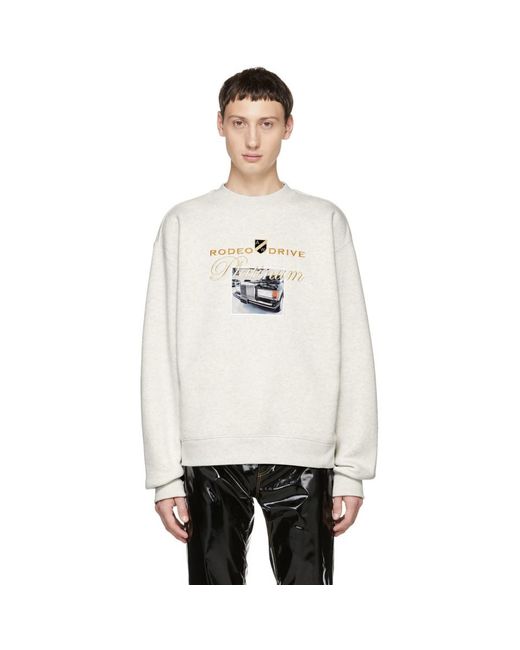 Alexander Wang White Platinum Car Sweatshirt for men