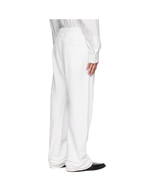 MM6 by Maison Margiela White Drawstring Sweatpants for men