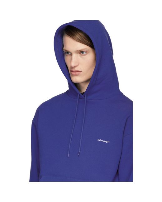 Balenciaga blue cheap hoodie