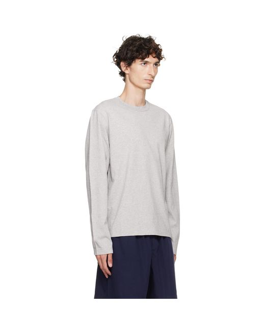 Tekla Gray Long-Sleeved T-Shirt for men