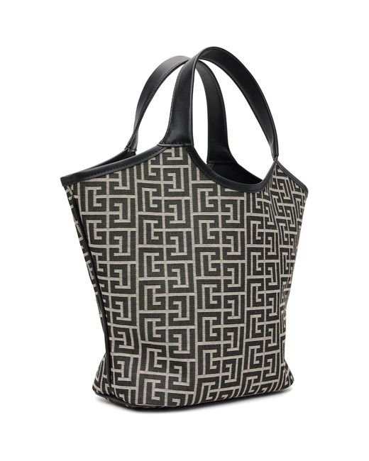Balmain Black Cabas Mini Tote