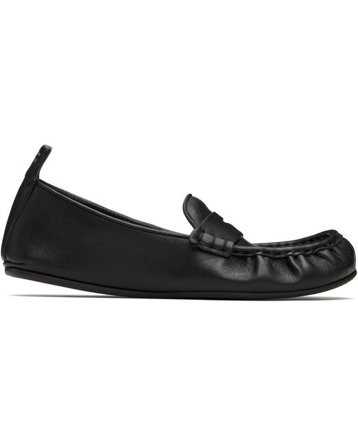 Acne Black Leather Loafers