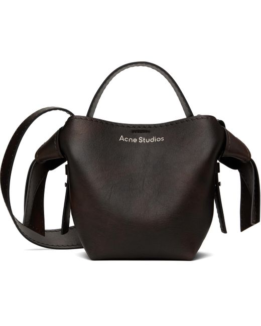 Acne ブラウン ミニ Musubi ショルダーバッグ Black
