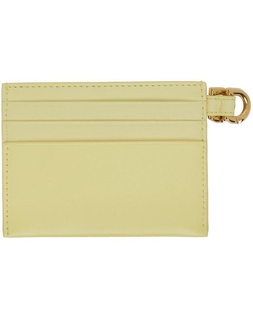 Givenchy Yellow Voyou Leather Card Holder