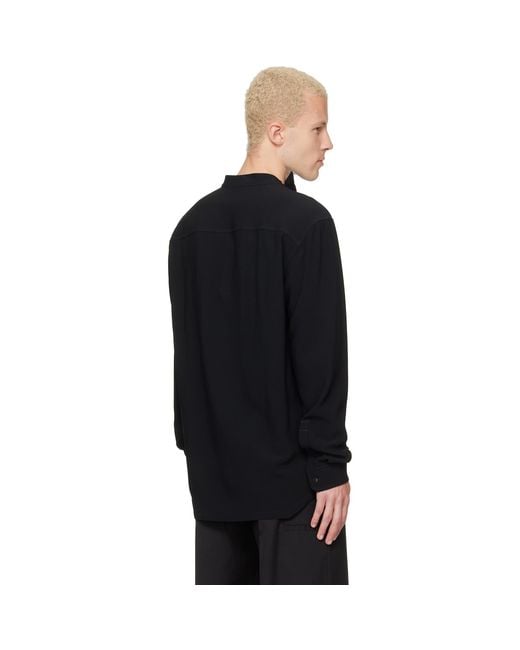 Rick Owens Black Tower Island Shirt for men