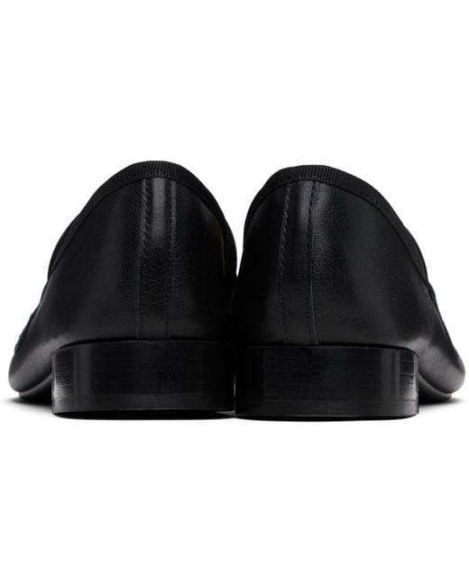 Repetto Black Michael Sole Rubber Loafers
