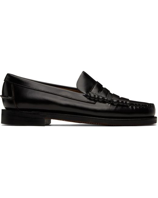 Random Identities Black Sebago Edition Double Penny Dan Loafers for men