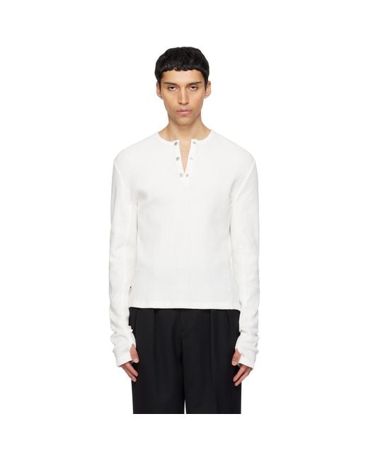 Carrera White Lis Classic Henley for men