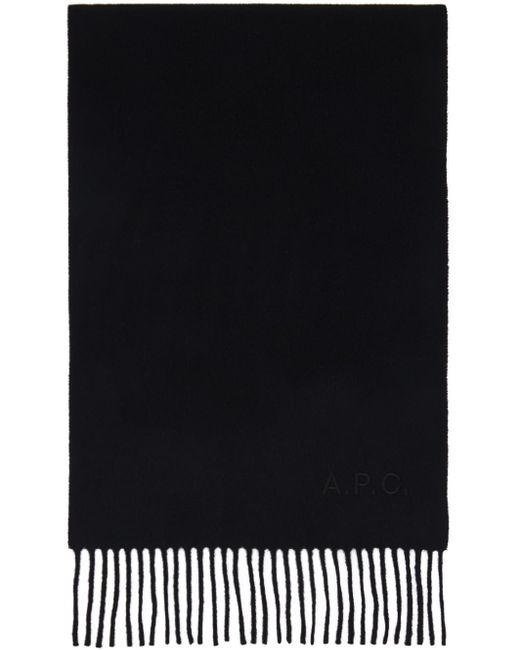 Écharpe ambroise brodée noire A.P.C. en coloris Black