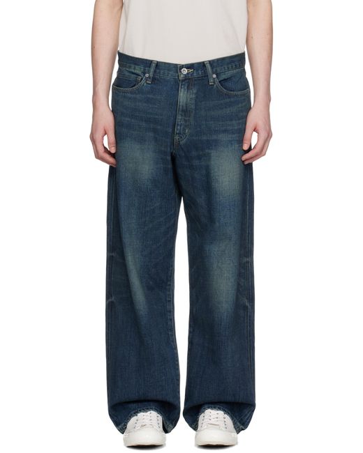 Jean Ample Bleu En Denim Lavé Neighborhood pour homme en coloris Blue