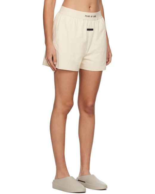 Fear Of God Off-white 'the Lounge' Shorts in Natural | Lyst UK