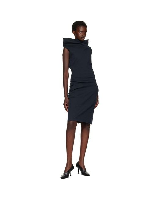 Issey Miyake Blue Allow Midi Dress