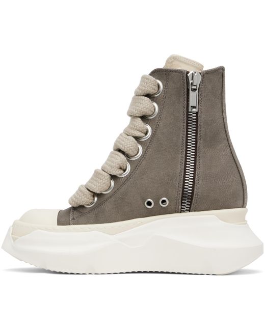 Baskets Grises À Semelle Abstract Et À Laçage Surdimensionné Rick Owens en coloris Gray