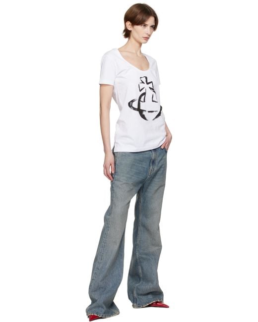 Vivienne Westwood Stencil Orb Lollo T-Shirt in Black | Lyst