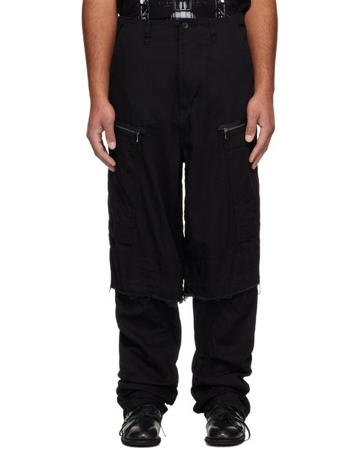 Julius Rust Graft Cargo Pants in Black for Men | Lyst