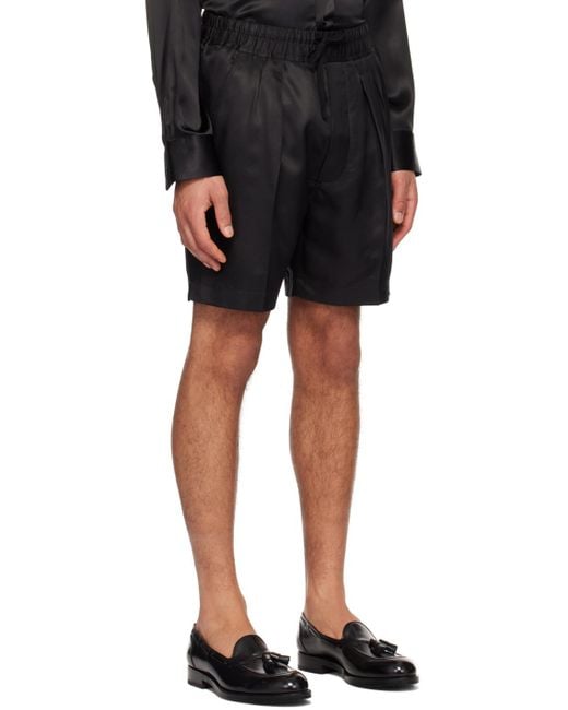 Short noir à plis Tom Ford pour homme en coloris Black