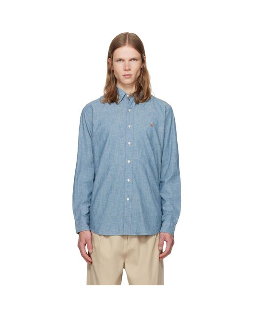 Polo Ralph Lauren Classic Fit Shirt in Blue for Men | Lyst UK