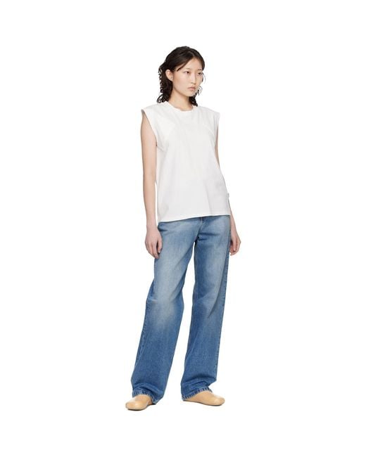 MM6 by Maison Margiela Blue Straight-Leg Jeans