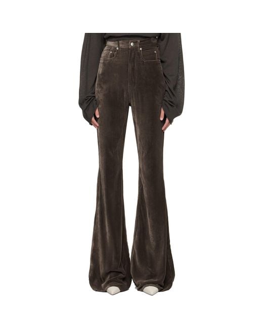 Rick Owens Black Concordians Bolan Bootcut Trousers