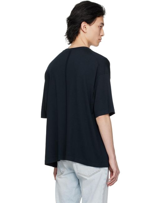 メンズ The Row ネイビー Dlomu Tシャツ Black