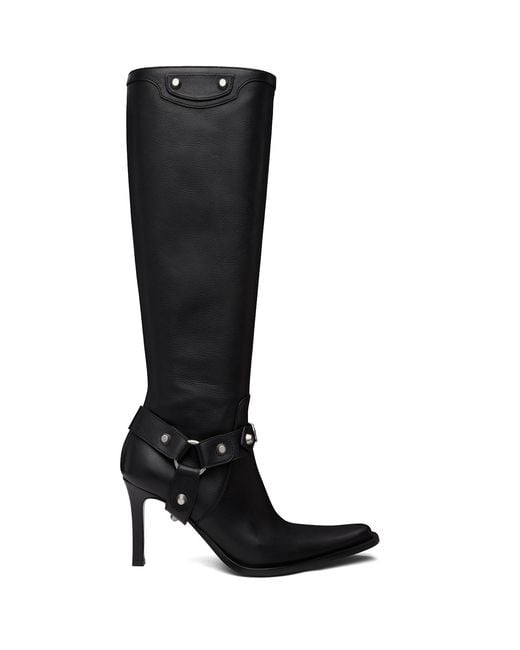 Balenciaga Black City Harness Tall Boots