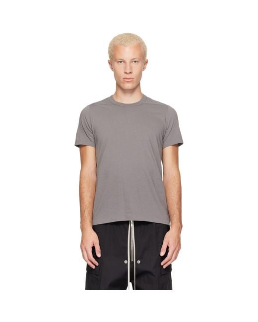 Rick Owens Gray Tower Short Level T-Shirt for men