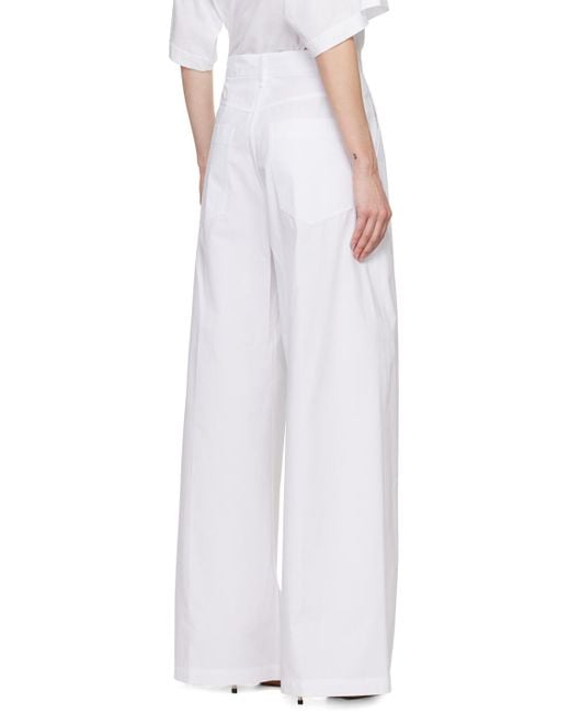 Sportmax White Gebe Trousers