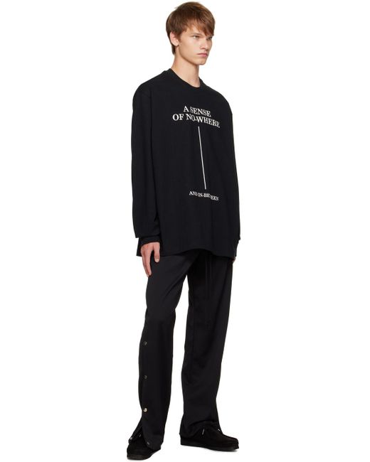 Song For The Mute Black Studded Sweatpants for men