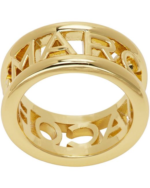 Marc Jacobs Metallic Gold 'the Monogram' Ring