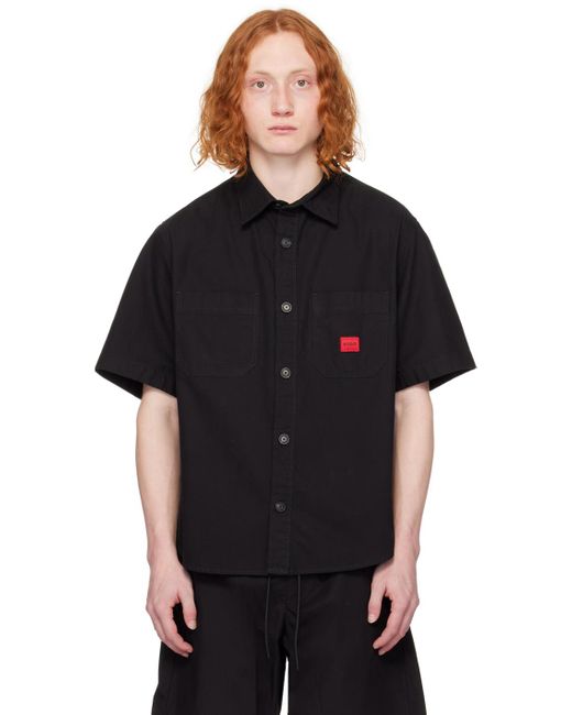 HUGO Black Patch Shirt for men