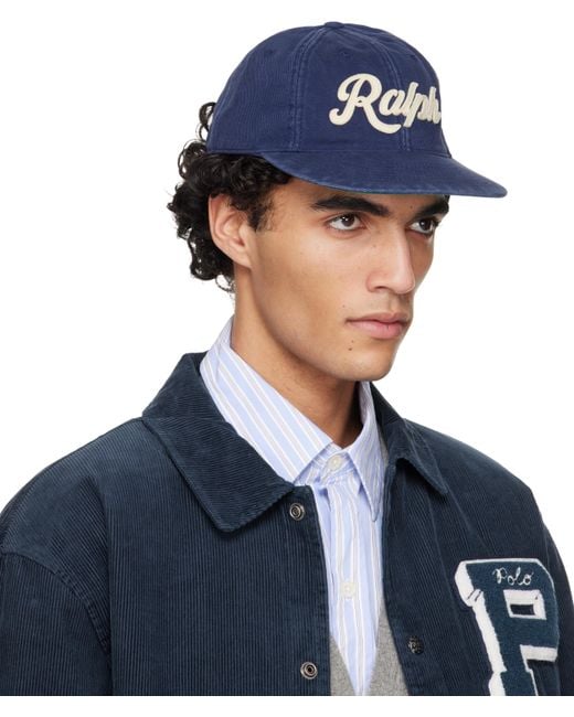 メンズ Polo Ralph Lauren ネイビー 'The Ralph' ロゴ ツイル ベース