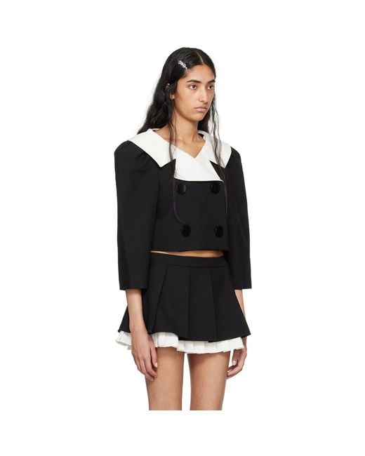 ShuShu/Tong Black Puff Sleeve Jacket