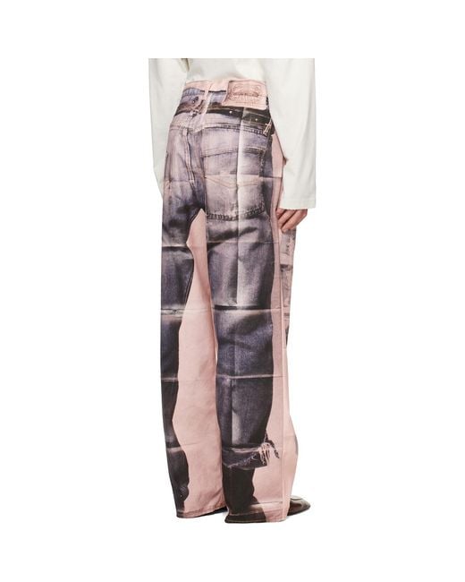 Acne Multicolor Trompe-L'Oeil 1981 Jeans for men