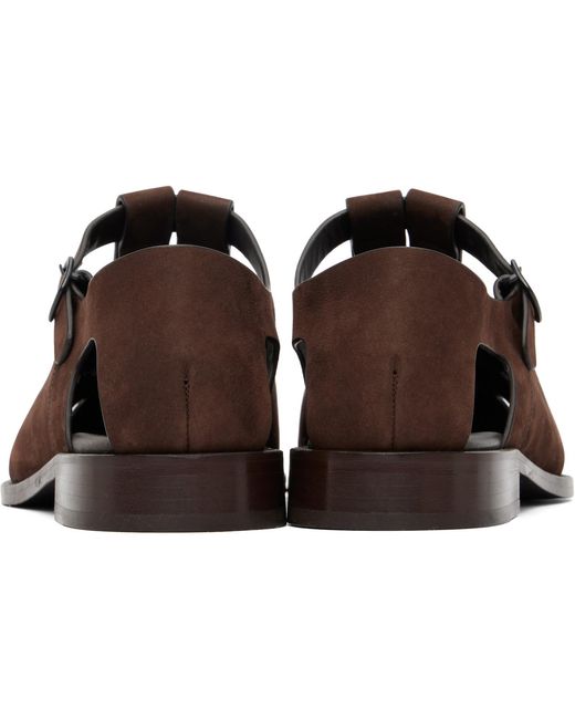 Hereu Black Besso Nubuck Sandals for men