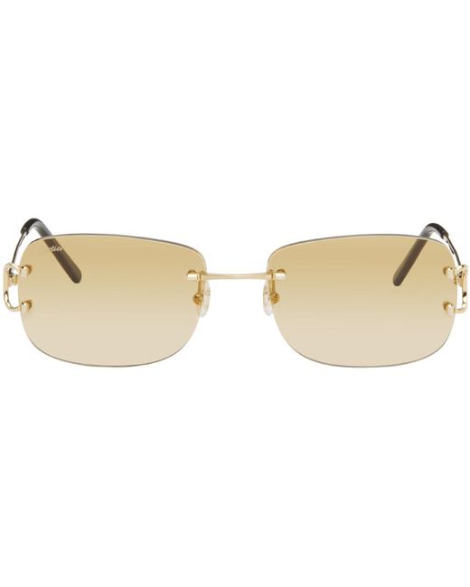 Cartier Black Gold Signature C De Sunglasses for men
