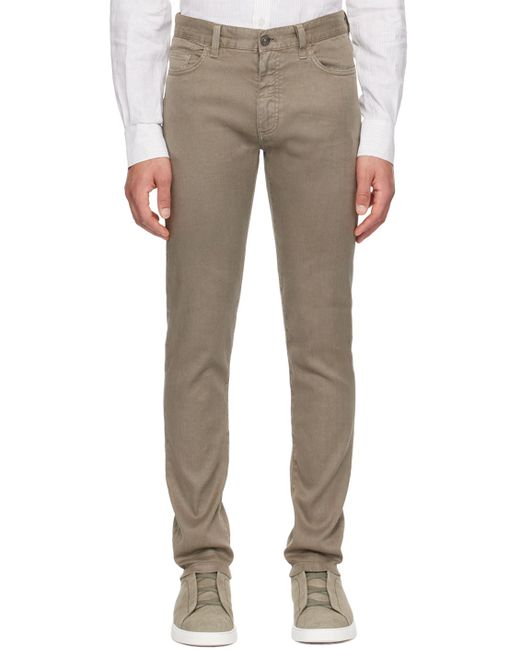 Zegna Multicolor Taupe City Jeans for men