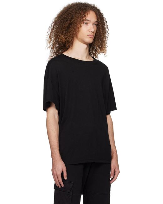 Les Tien Black Oversized T-shirt for men