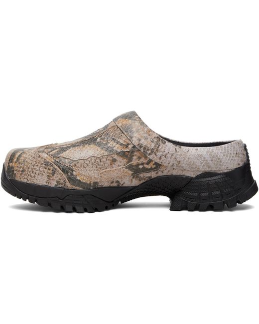 ANDERSSON BELL Black Khaki Raw Cut Mule Sneakers for men