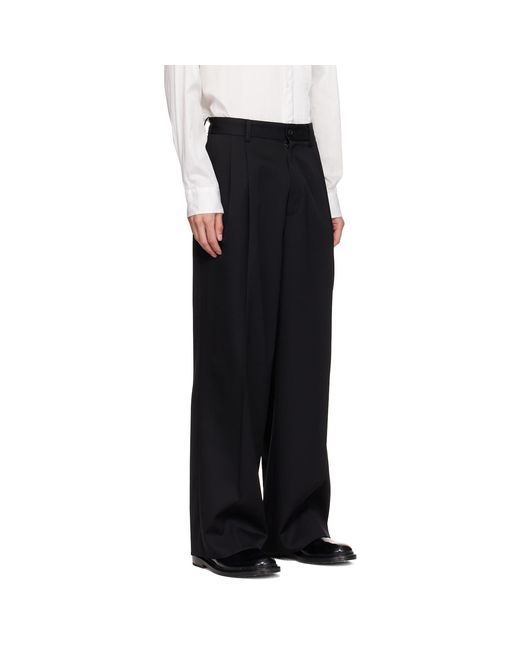 Ssstein Black Long Wide Trousers for men