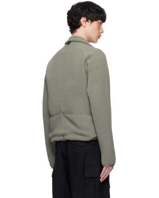 メンズ Snow Peak グレー Thermal ボア フリースジャケット